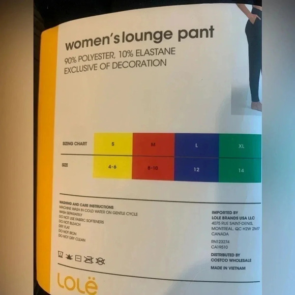 Lole Women’s lounge pant . Brand new. 2 pack . Black and gray . Size M - Picture 8 of 9